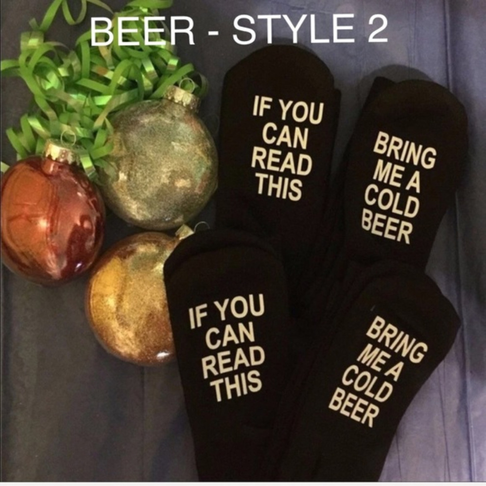 BOGO SALE- Buy Beer Socks, Get FREE Wine Socks NWT - Picture 3 of 5